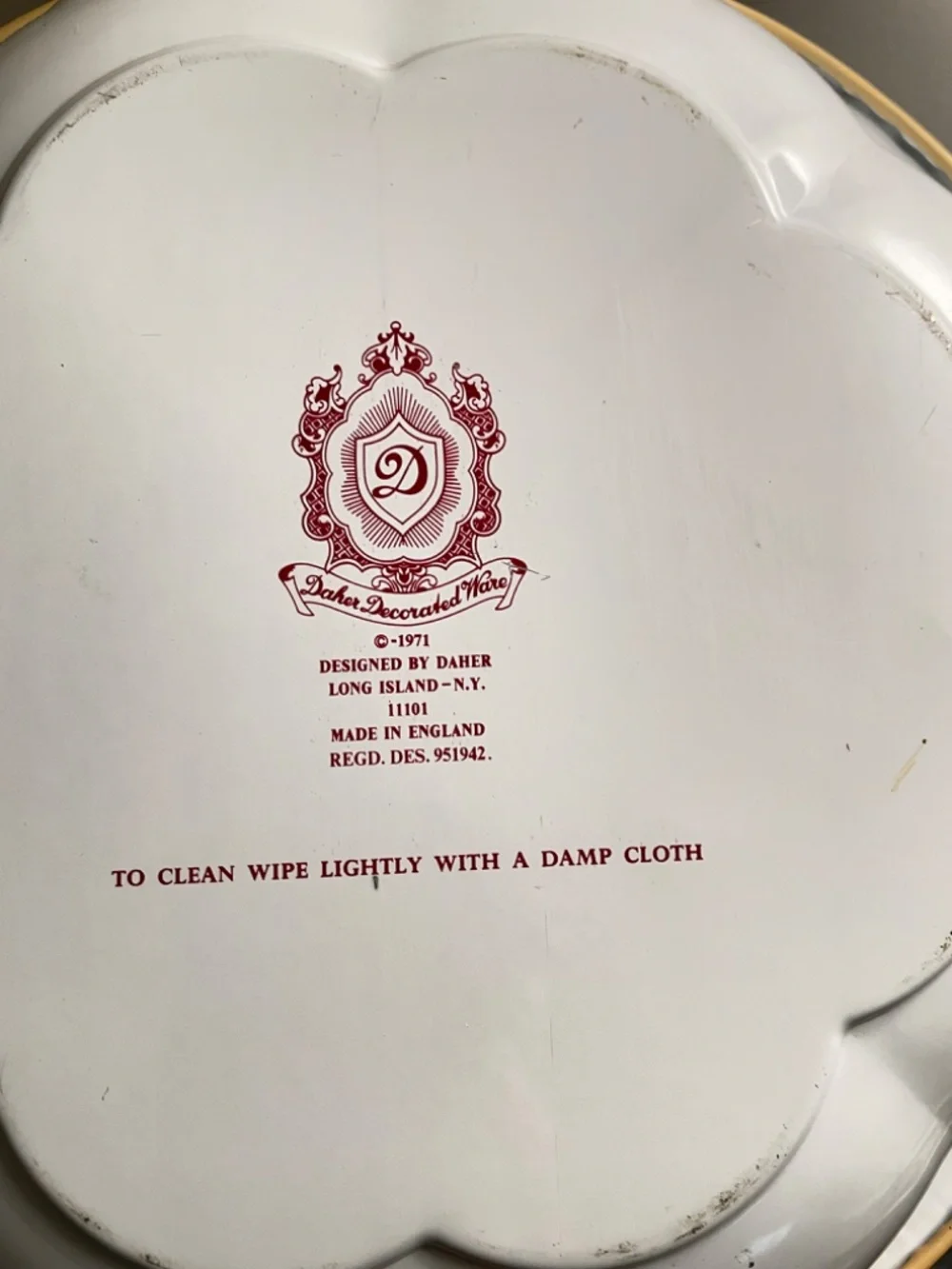 Vintage 1971 Daher Decorated Ware Tin Bowl - 10